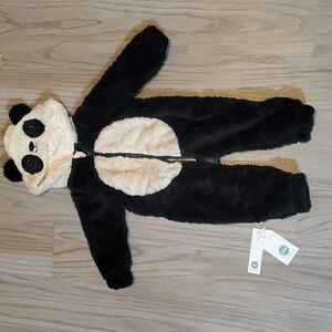 Hikido Panda Polar Fleece Jumpsuit- Size 6-9 months